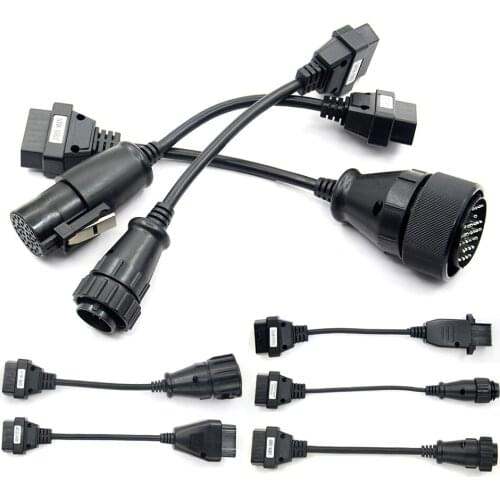 For Wow Snooper Full Set 8 Truck Cables 8 Car Cables OBD2 Diagnostic Tool OBDII OBD 2 Connect Cable interface Scanner