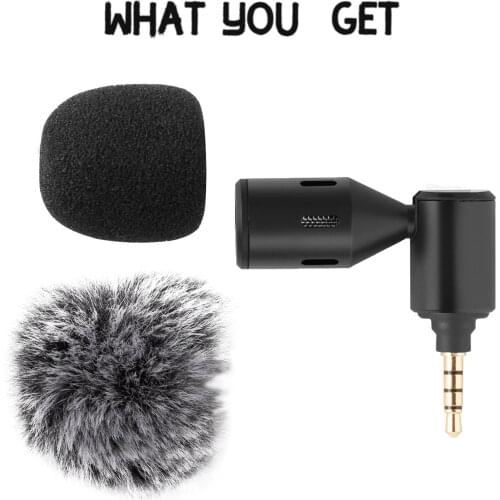 Portable Mini Microphone 3.5mm Mobile Phone Adjustable Microphones Mic For Smartphone Mobile Phone Microphone Accessories