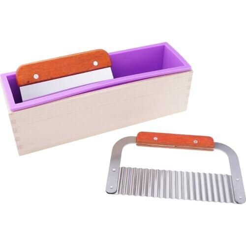 Rectangle Cavity Silicone Soap Mold Loaf Wood Box Cake Cutter DIY Candle Making