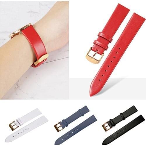 2pcs/lot Women Leather Watches Band Strap 12mm 14mm 16mm 18mm 20mm 22mm Men Watchbands Watch Belts Solid 2021 Female Girls Gift