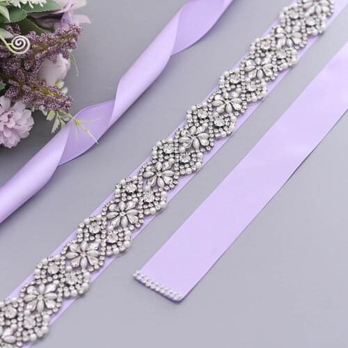 S04A Hot Sale Rhinestone Wedding Belts Bridal Bridesmaid Dress Accessories Belts for Women Prom Evening Dresses Luxurious Belt