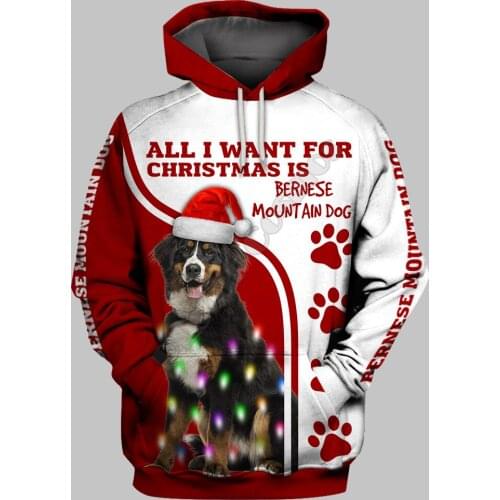Bernese Mountain Dog 3D Hoodies Printed Pullover Men For Women Funny Christmas Sweatshirts Sweater Animal Hoodies Drop Shipping