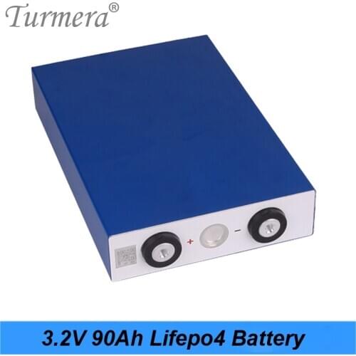 Turmera New 3.2V 90Ah Lifepo4 Battery Lithium iron phosphate battery for Solar Power System and Uninterrupted Power Supply 12V