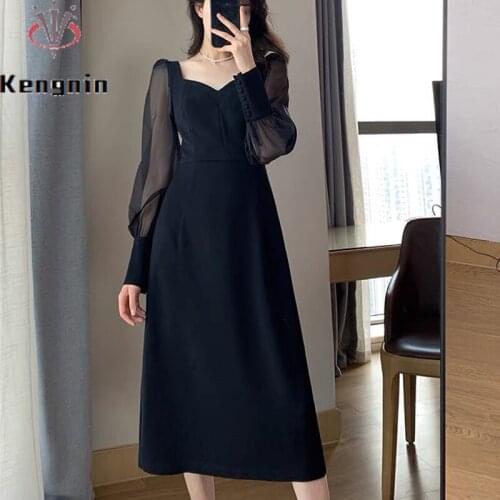 Plus Size 4XL Autumn Women Sets 2020 Retro Print Shirts + Black Strap Dress Long Sleeve Two Piece Female Ladies Loose Suits