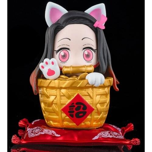 Japan Anime Demon Slayer Kimetsu no Yaiba Lucky Kamado Nezuko Cute Mini PVC Figure Figurine New Witn Box / No Box
