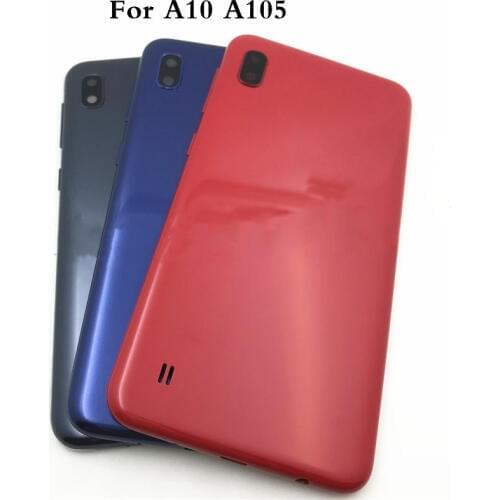 For Samsung Galaxy A10 A105 A105F Back Battery Cover For Samsung A10 Battery Cover Housing Door Rear Case With Side Buttons