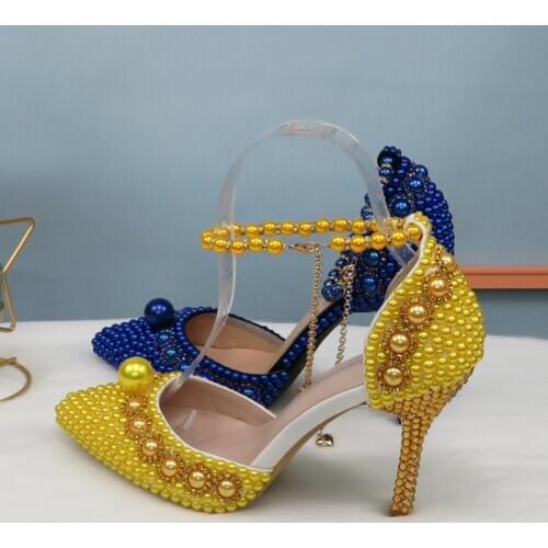 2020 New Arrival Summer Female Party Sandals crystal ankle strap wedding shoes woman Fashion Pointed toe High Thin Heel Buckle