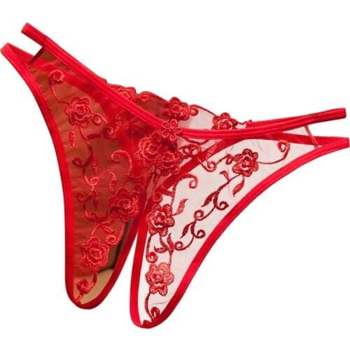 Women Panties Hollow-out Underwear, Sexy Briefs, Elastic Sexy No-Trace Flower Printed Lingerie Porno Briefs Eurpean Clothing