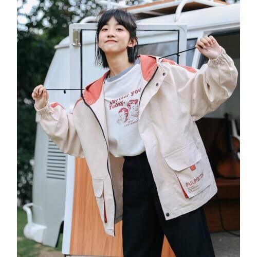 Hooded Cotton Coat Womens 2020 New Winter Korean Zipper Letter Loose Padded Coat Female Long Thick Cotton Clothing Ladies E343