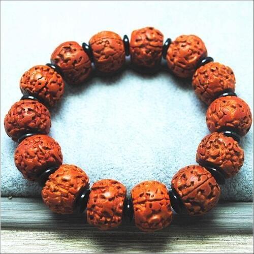 Natural bodhi wooden bracelets nuts men bracelets size 15mm powerful bracelets religious jewelry