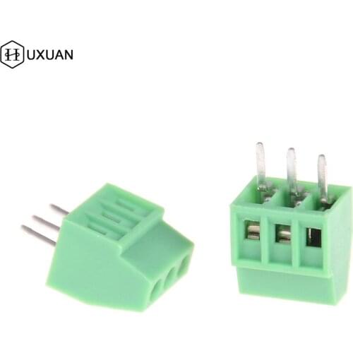 10Pcs 5mm 3Pins PCB Screw Terminal Block Connectors 150V 6A Copper PCB Terminal Blocks