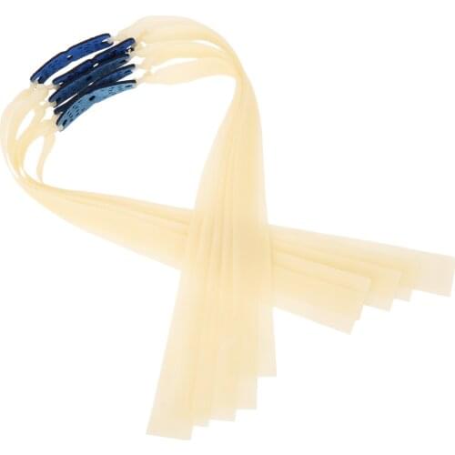 10Pcs Slingshots Flat Rubber Band Thickness 0.65mm Powerful Catapult Natural Latex Elastic Resilient Tube for Tactical Shooting