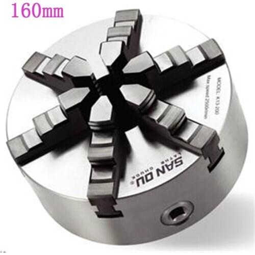 160mm 6 Jaw Lathe Chuck Self-Centering Chuck 6'' 6 Plain Back Hardened Steel for CNC Milling Lathe Machine Lathe Chuck