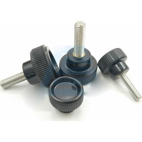 2pcs M4 M5 round head bakelite straight grain hand screw concave small knob screws handle bolts stainless steel