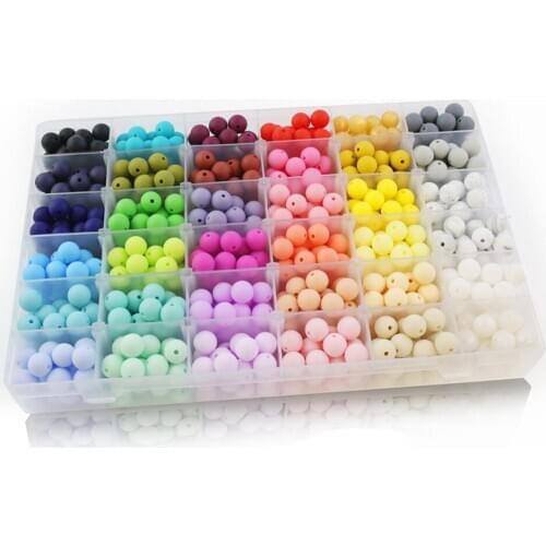 36Pcs Silicone Beads 12mm Food Grade Baby Care Accessories DIY Environmentally Friendly Silicone Baby Teether