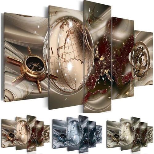 Multi-pictures Globe Compass 5 pcs Diamond painting cross stitch DIY Square/round Mosaic,Diamond Embroidery wall art FS7288