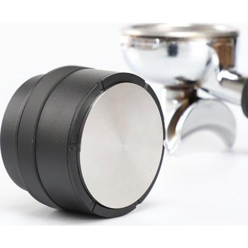 51mm/58mm Stainless Steel Coffee Tamper Powder Flat Bottom Pressing Balanced Hammer Cloth Powder Espresso Tamper Coffee Tool