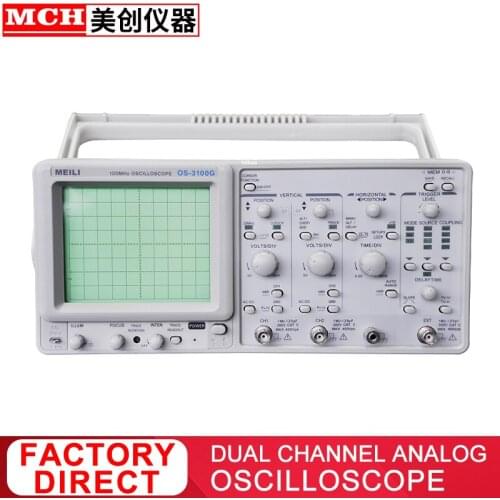 Toshiba Japan CRT 10 Sets of Storage 100MHz DC Analog Oscilloscope OS-3100G