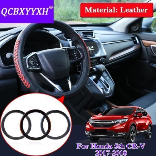 Car Styling Steering Wheel Hubs Cover For Honda 5th CR-V 2017-2018 Car Steering Wheels Cover Internal Decoration Accessories
