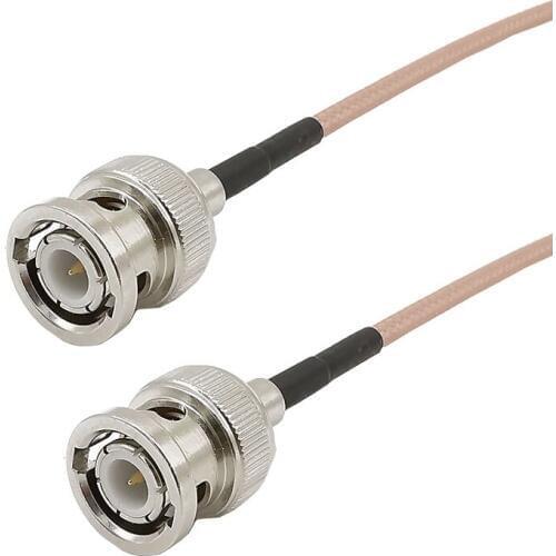 BNC Male to BNC Male RG316D Double Shield Silver Coax Low Loss HD-SDI Cable BNC Connector RF Coaxial Antenna Pigtail 10CM-50CM