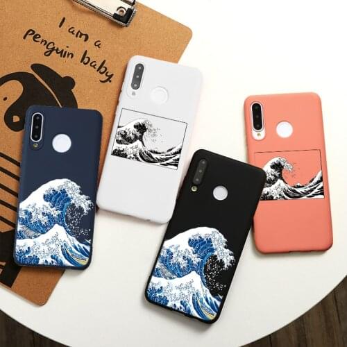 Wave of kanagawa Cover For Xiaomi Mi A3 A2 Note 10 9 8 Lite 9T F2 Pro F1 A1 5X 6X For Redmi Note 8T 9S 8 8 7 Pro Max 6 5 Case