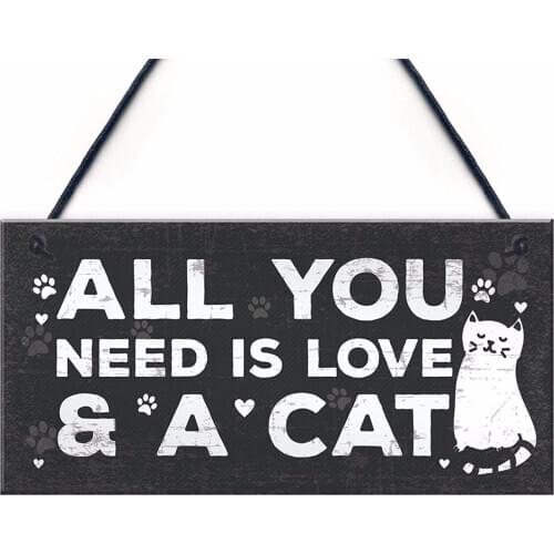 Cat Plaques Wooden Animal Printed Hanging Sign For Window Door Wall Decor Home Garden Yard Wood Plaques Christmas Decoration