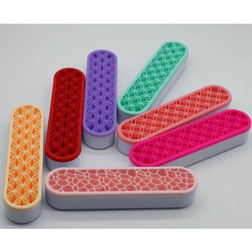 Shelf Makeup Brush Holder Nail Pen Holder Display Stand Rack Brush Storage Case Silicone Organizer Drying Shelf For Makeup Brush