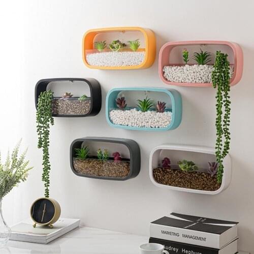 Plant Pot Eco-friendly Wear Resistant Plastic Wall Hanging Flower Pot for Home