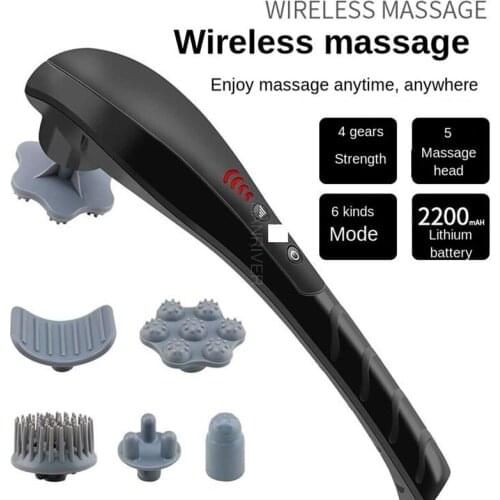 Electric Multifunction Massage Hammer Vibration Rechargeable Body Acupuncture Massager Stick Muscle Relaxation Fatigue Relief