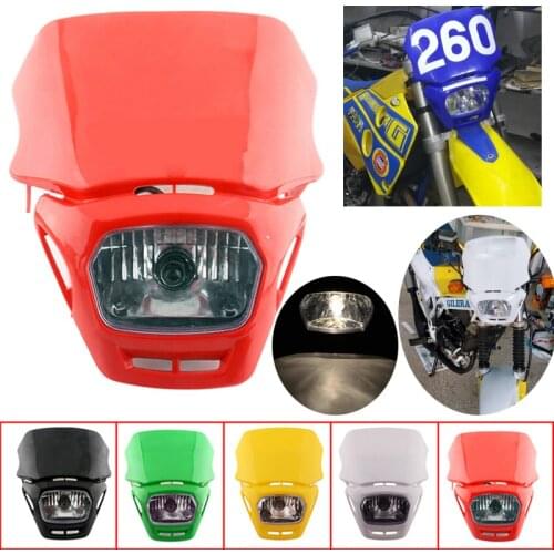 Motorcycle Pit Dirt Bike Headlights 12V Fairing Dual Sport Enduro Headlight Headlamp For Off-road Honda Suzuki Yamaha Kawasaki
