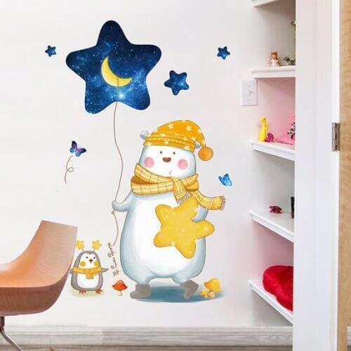 Living Room Wall Stickers Kindergarten Classroom Layout Waterproof Wallpaper Kids Room Background Wall Decorations Prints Art