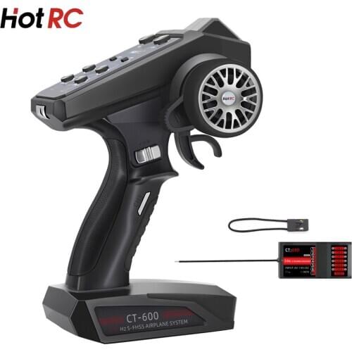 HotRC CT-600 2.4GHz 6CH FHSS One-handed Control Radio Transmitter for RC Car Boat Tank Racer Drone Quadcopter Accessories Parts