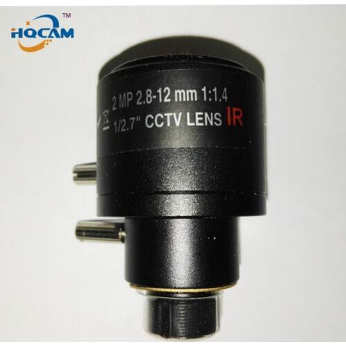 HQCAM 2.8-12mm manual varifocal zoom lens fixed iris HD CCTV camera lens 2.8-12mm varifocal lens manual zoom & focus M12 1/2.7