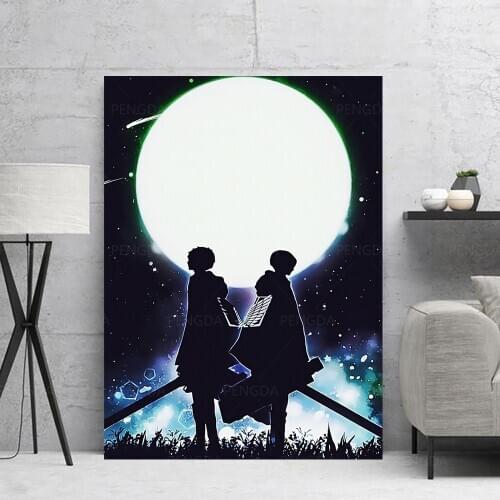 Hd Prints Picture Attack Of Titan Wall Artwork Japan Anime Role Modular Painting Poster Canvas For Living Room Home Decoration