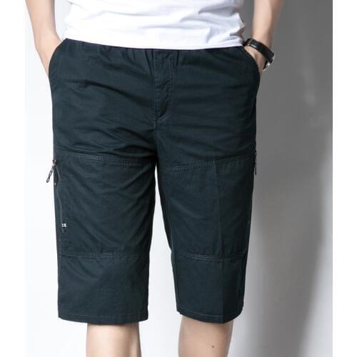 Fashion Casual Summer Mens High Waist Straight Shorts New Design Pockets Cotton Loose Plus Size XL-5XL Male Shorts Streetwear