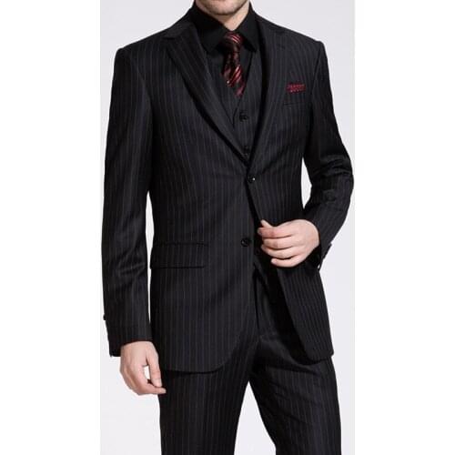 Latest Burgundy Mens Suits For Wedding 3 Pieces Trajes De Hombre Terno Masculino Tuxedo Custom Man Suit(Jacket+Pants+Vest+Tie)
