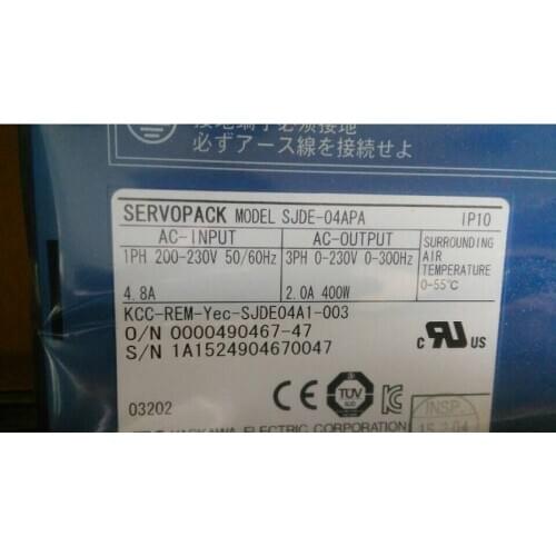 New and original yaskawa ac servo motor drive SJDE-04APA with warranty
