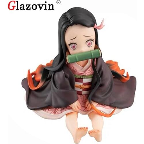 Glazovin Original BP MegaHouse Japanese Anime Demon Slayer Kamado Nezuko Cute Toys For Kids Collectible Model PVC Doll
