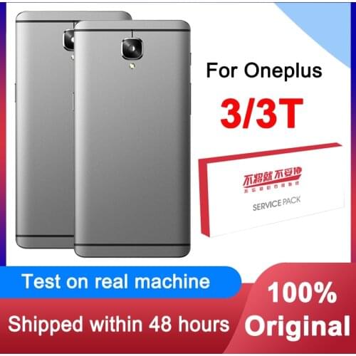 Original Back Housing Replacement For Oneplus 3 Back Cover Battery Glass For One Plus 3T Door Rear Replacement Case With Logo