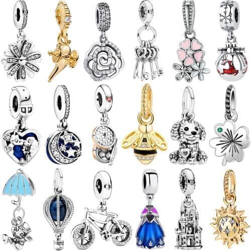 Flower Animal Insect 925 Silver Charms Pendant Beads Fit Original Bracelets Bangle Chain Woman Necklace Girl Jewelry Gift