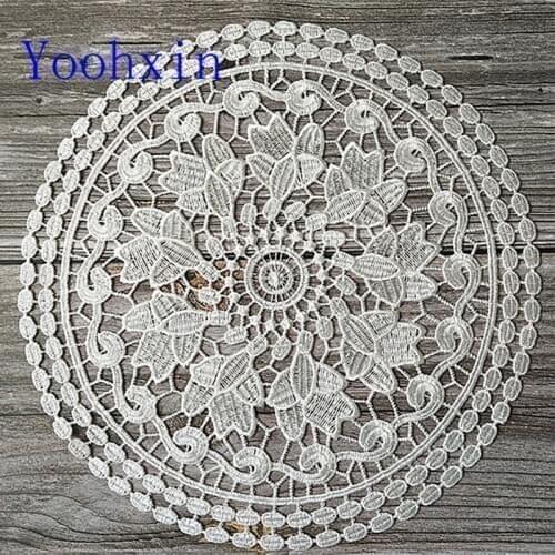 Simple modern Nordic style lace placemat coffee cup pad Korean round non slip mat home accessories pad Christmas wedding gift