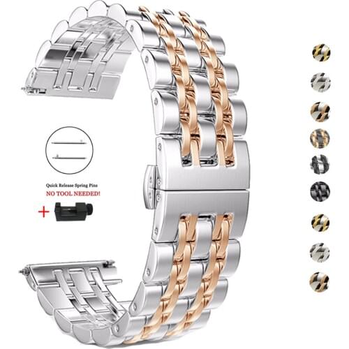 WatchBand For Garmin Vivoactive 3/4 Forerunner 245 645 Music Stainless steel Strap For Garmin Venu Bracelet Wrist band 22mm 20mm