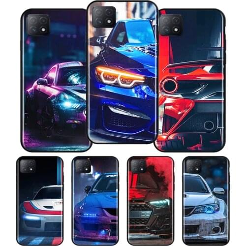Luxury Car Line Art Silicone For OPPO AX7 A1K A94 A93 A92S A73 A72 A53S A52 A32 A31 A12E A11X A9 A5 2020 Soft Phone Case