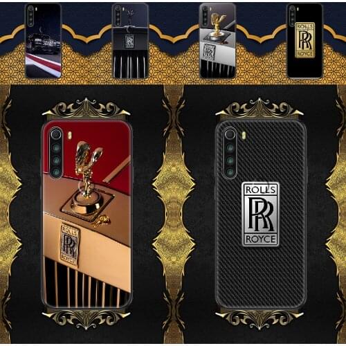 Rolls luxury car logo royces Phone case For Xiaomi Redmi Note 7 7A 8 8T 9 9A 9S 10 K30 Pro Ultra black art waterproof silicone