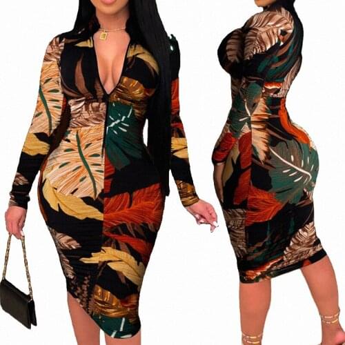 S-5XL Long Sleeve Vintage Dress Elegant High Waist Bodycon Dress Plus Size Clothing for Women Dresses Wholesale Dropshipping