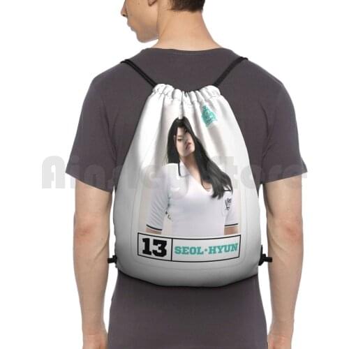 Seolhyun-Heart Attack-#13 Backpack Drawstring Bag Riding Climbing Gym Bag Aoa Aceofangels Ace Angels Elvis Kpop Korean Pop
