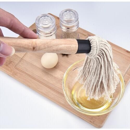 BBQ Grill Basting Mop Professional Barbecue Brush With Removable Brush Head Easy Easy To Dip 2 Replacement Heads For Cooking