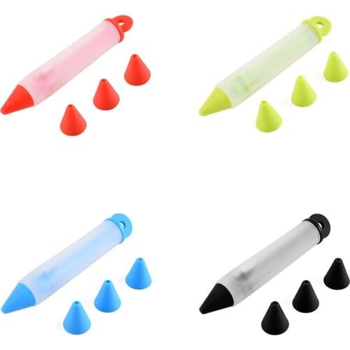 Silicone Food Writing Pen Chocolate Decorating Tools Cake Mold Cream Cup Cookie Icing Piping Pastry Nozzles Kitchen Accessories