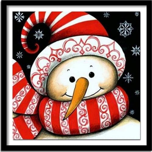 Snowman Diamond Painting Cross Stitch Home Decor Full Square Resin Diamond Embroidery Cartoon Patterns Christmas Gift
