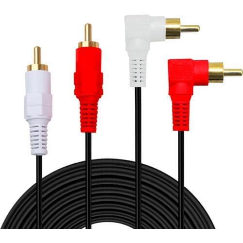 2 RCA M/M Stereo Audio Cable - Premium Gold Plated( Copper Core)2RCA Male to 2RCA Male [Left / Right] Premium Sound Quality Plug